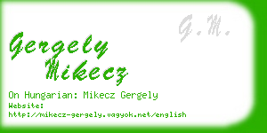 gergely mikecz business card